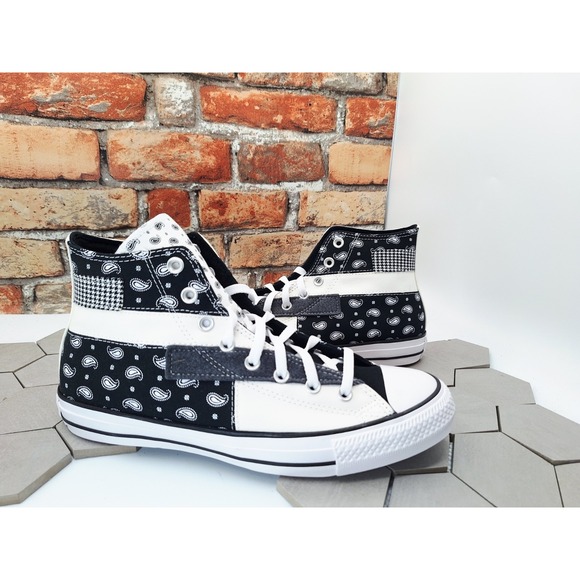 Men Sz 11.5 Converse Chuck Taylor All-Star 70s Hi Offspring Blk Paisley Bandana